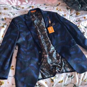 Etro Blue and Black Blazer